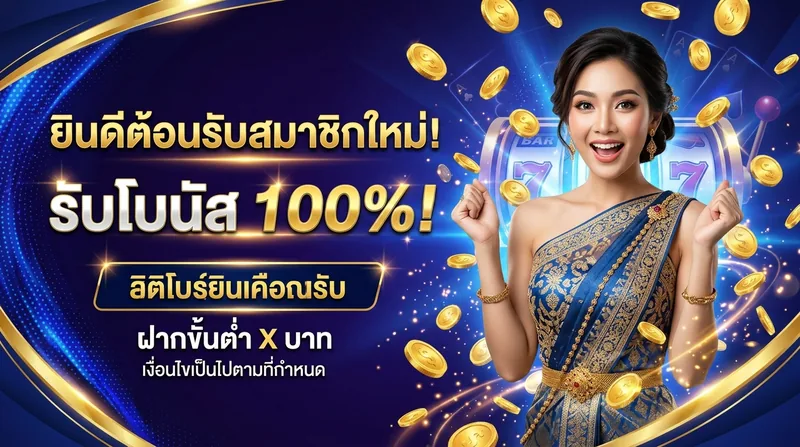 โบนัสต้อนรับสมาชิกใหม่ 100% สล็อตเว็บตรง แตกง่าย